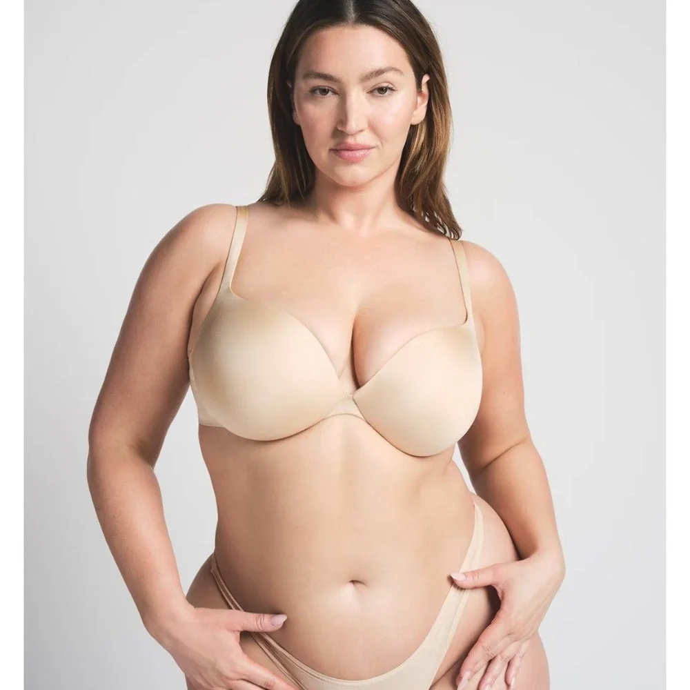 Skims‎ Ultimate Push Up Plunge Bra, Sand, 36DDD - Picture 2 of 4